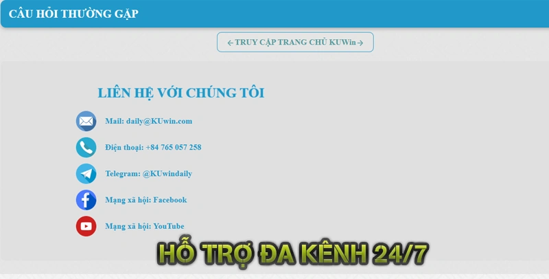 Hỗ Trợ Đa Kênh 24/7